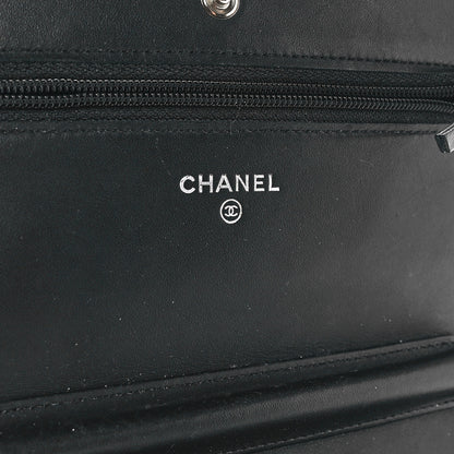 Chanel Caviar Timeless CC Wallet On Chain WOC Black 6 of 12