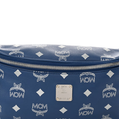 MCM Calfskin Jemison Backpack Belt Bag Estate Blue 7 of 10