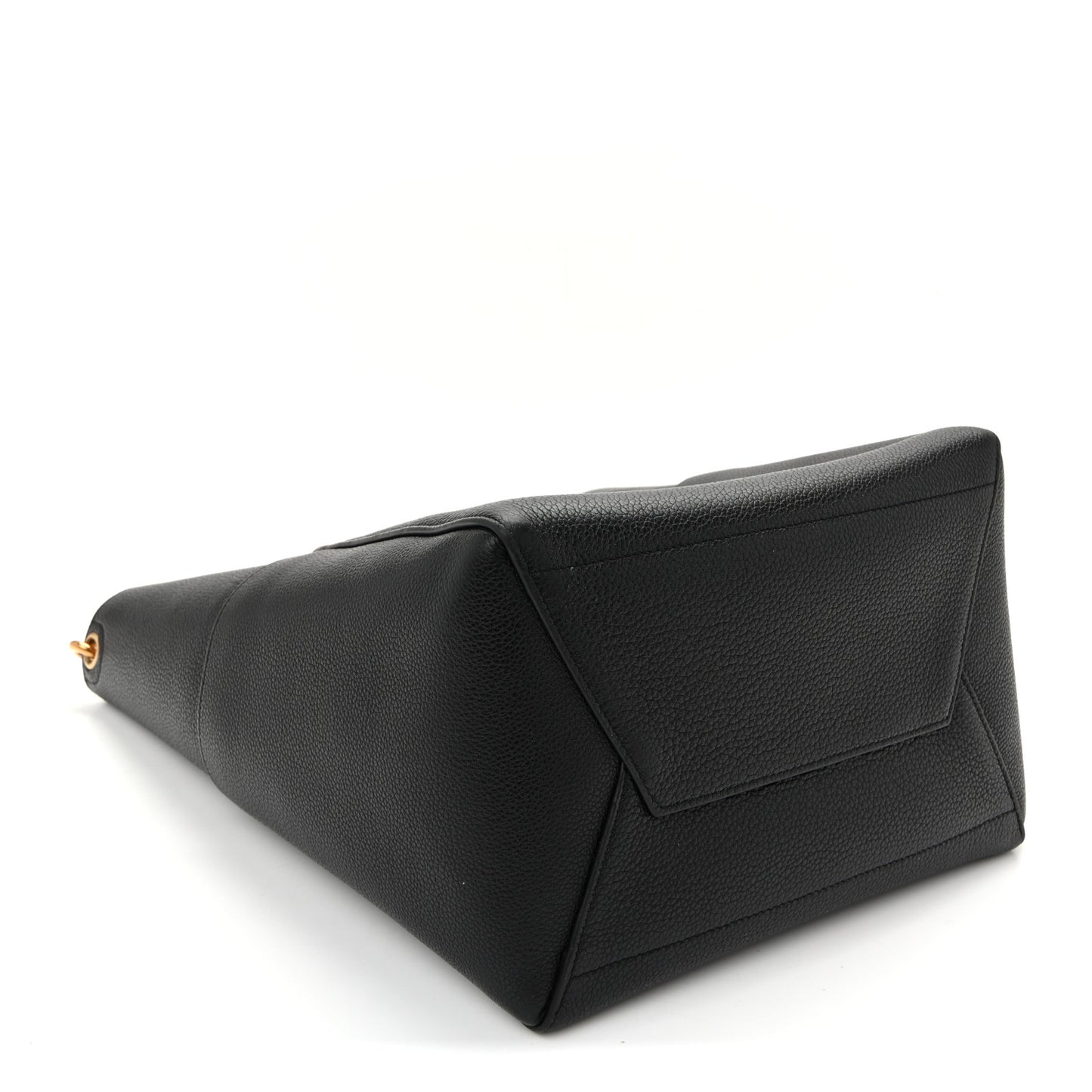Soft Grained Calfskin Sangle Bucket Bag Black