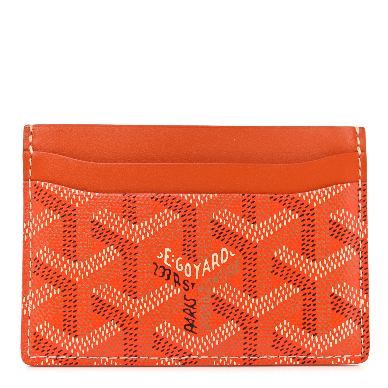 Goyard Goyardine Saint Sulpice Card Holder Orange 1 of 7