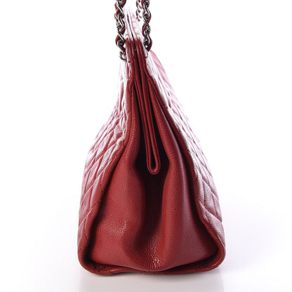 Chanel Caviar Quilted Timeless CC Shopping Tote Red 15 of 16
