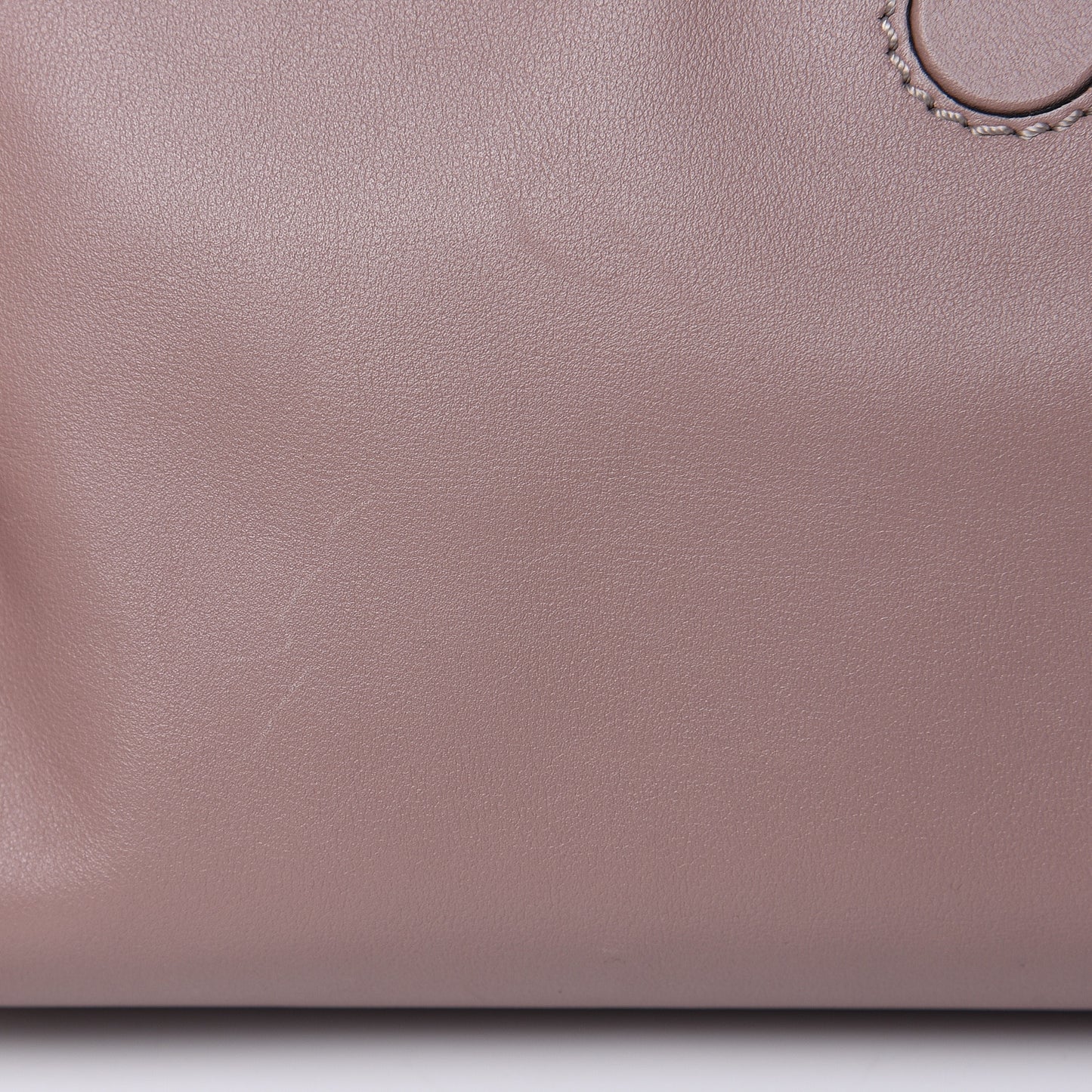Smooth Calfskin Rockstud Top Handle Shoulder Bag Beige