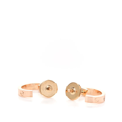 Cartier 18K Pink Gold Small LOVE Hoop Earrings 3 of 5