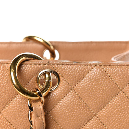 Chanel Caviar Quilted Grand Shopping Tote GST Beige 10 of 20