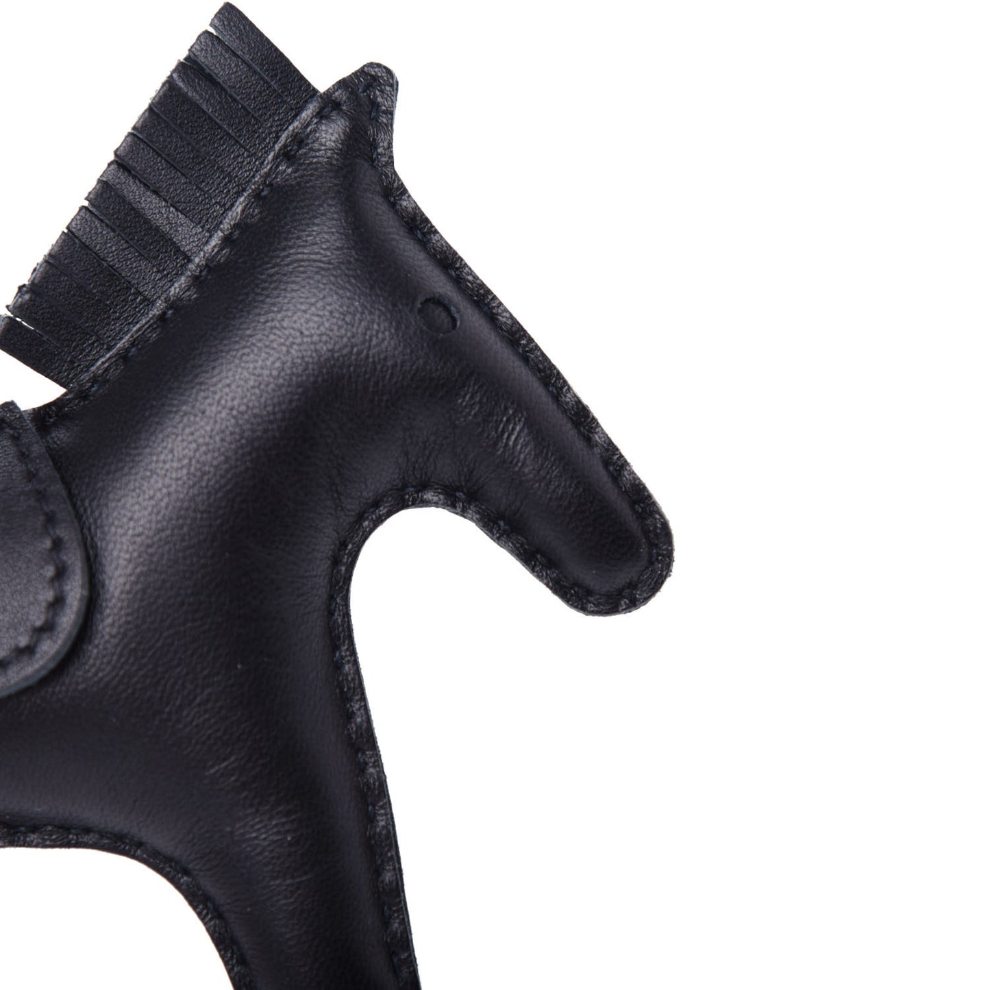 Milo Lambskin Grigri Rodeo Horse Bag Charm MM So Black