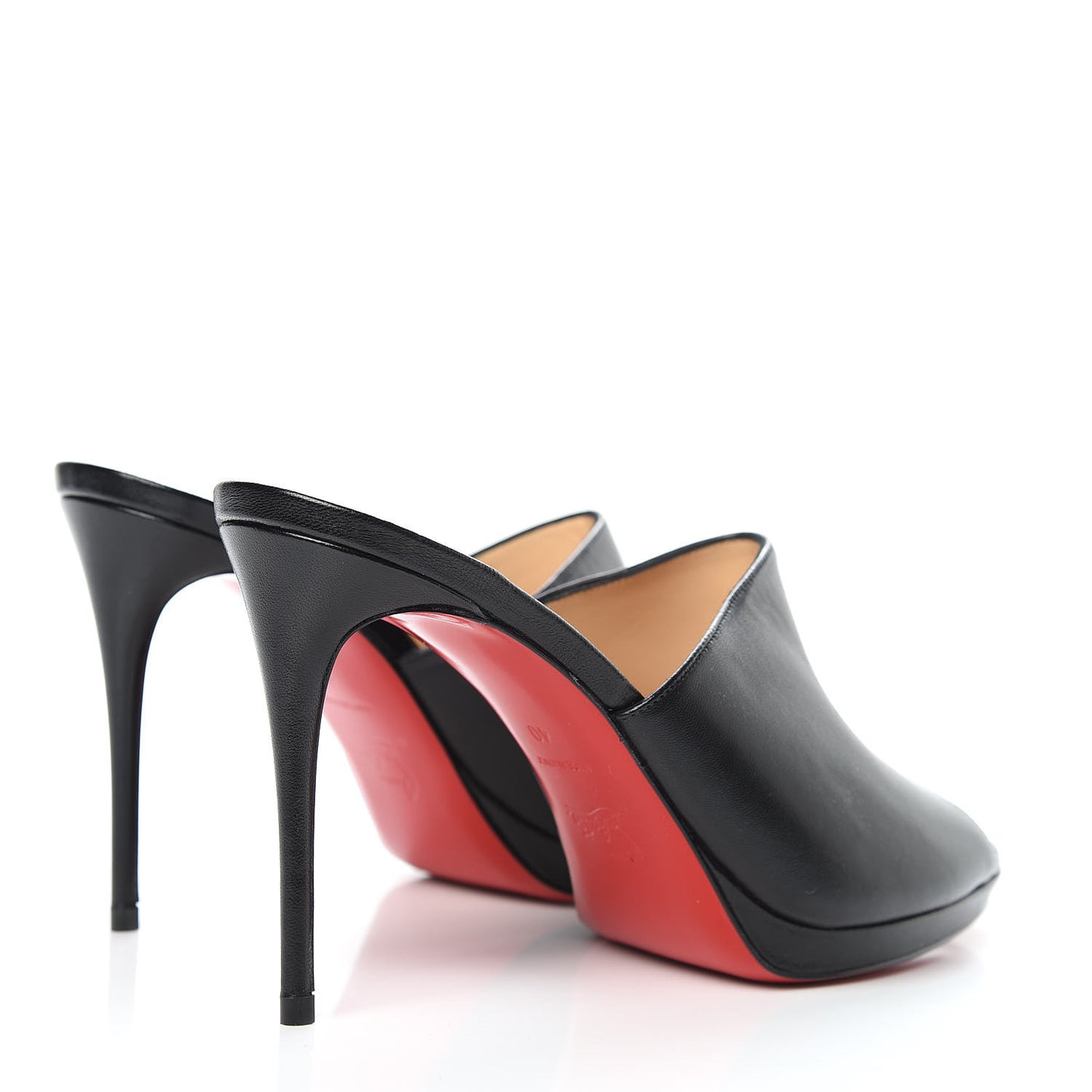 Nappa Pigamule 100 Slide Sandals 40 Black