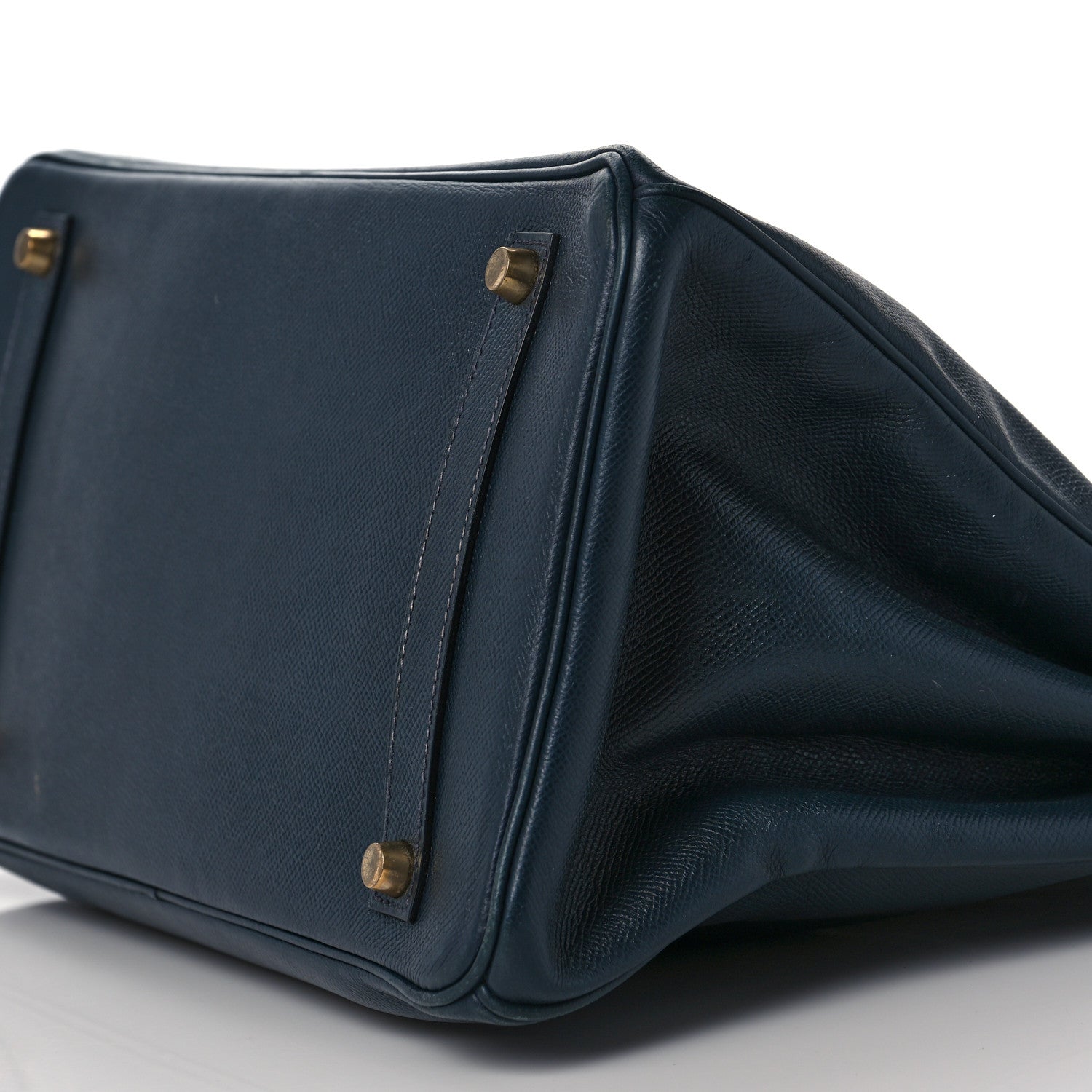 Hermes Courchevel Bi Color Birkin 35 Bleu Indigo Vert Clair 8 of 10