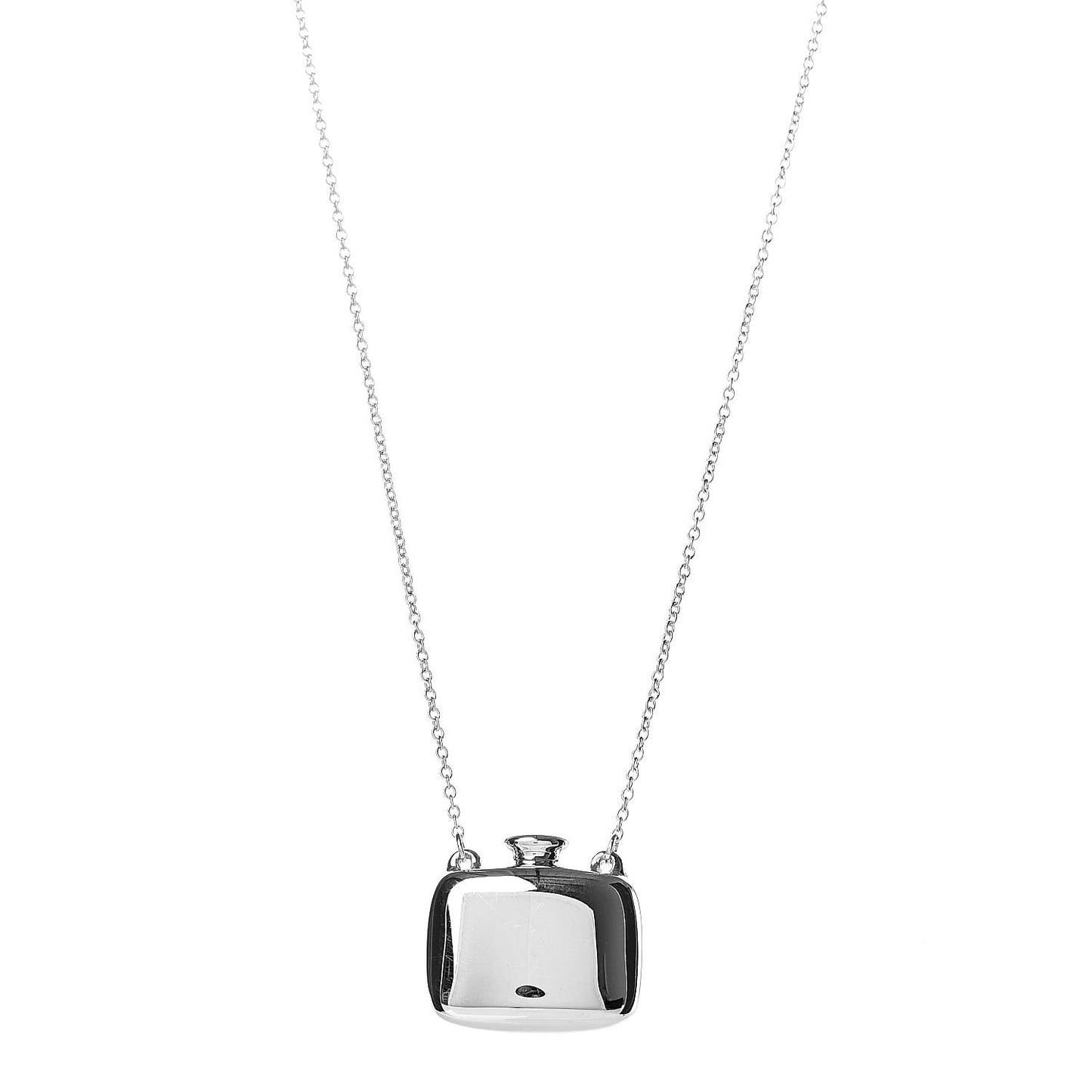 Sterling Silver Elsa Peretti Square Bottle Pendant Necklace