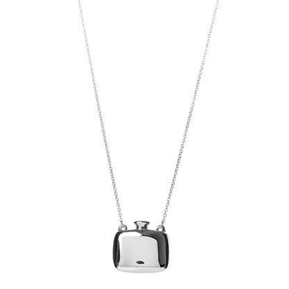Tiffany Sterling Silver Elsa Peretti Square Bottle Pendant Necklace 1 of 7