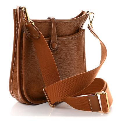 Hermes Taurillon Clemence Evelyne 23 Poche III Gold 3 of 11