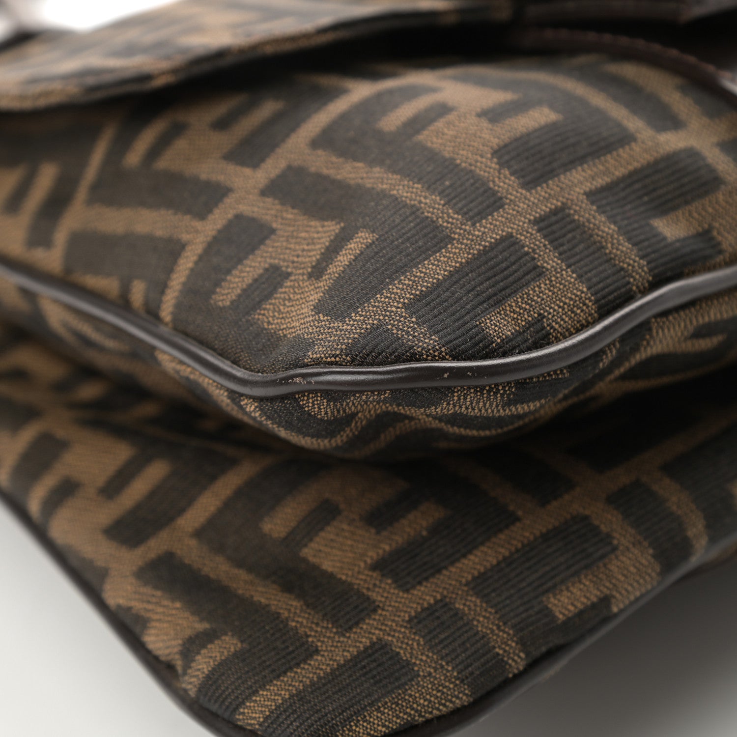 Fendi Zucca Buckle Shoulder Bag Tobacco 8 of 15