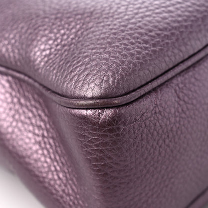 Gucci Metallic Pebbled Calfskin Small Soho Bowler Purple 10 of 12
