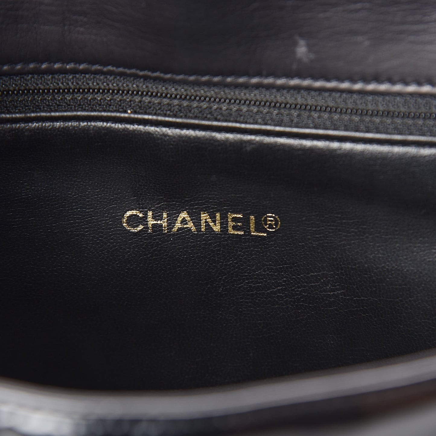 Patent CC Flap Shoulder Bag Black