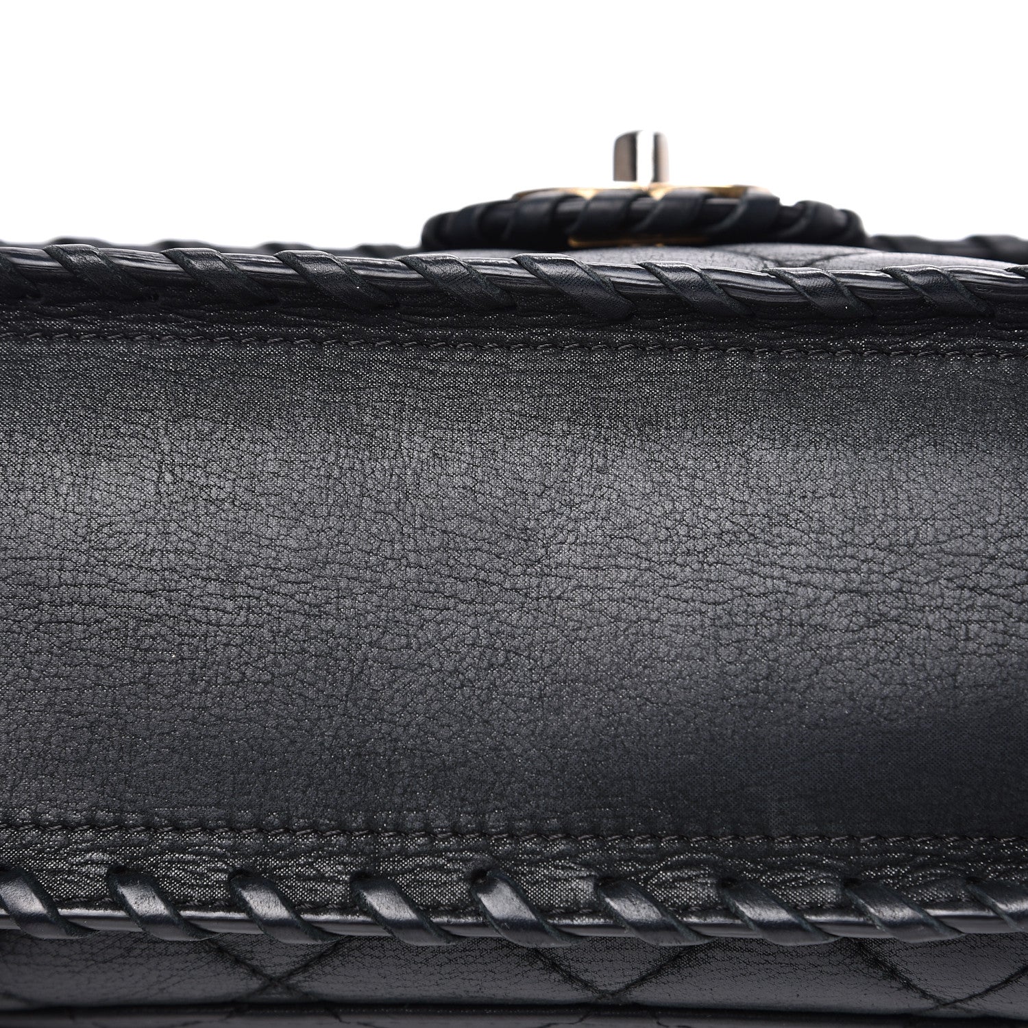 Chanel Suede Calfskin Jumbo Happy Stitch Flap Black 12 of 19