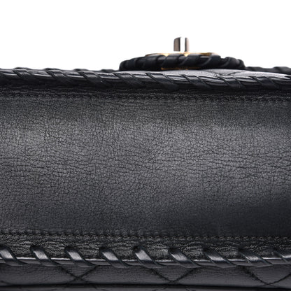 Chanel Suede Calfskin Jumbo Happy Stitch Flap Black 12 of 19