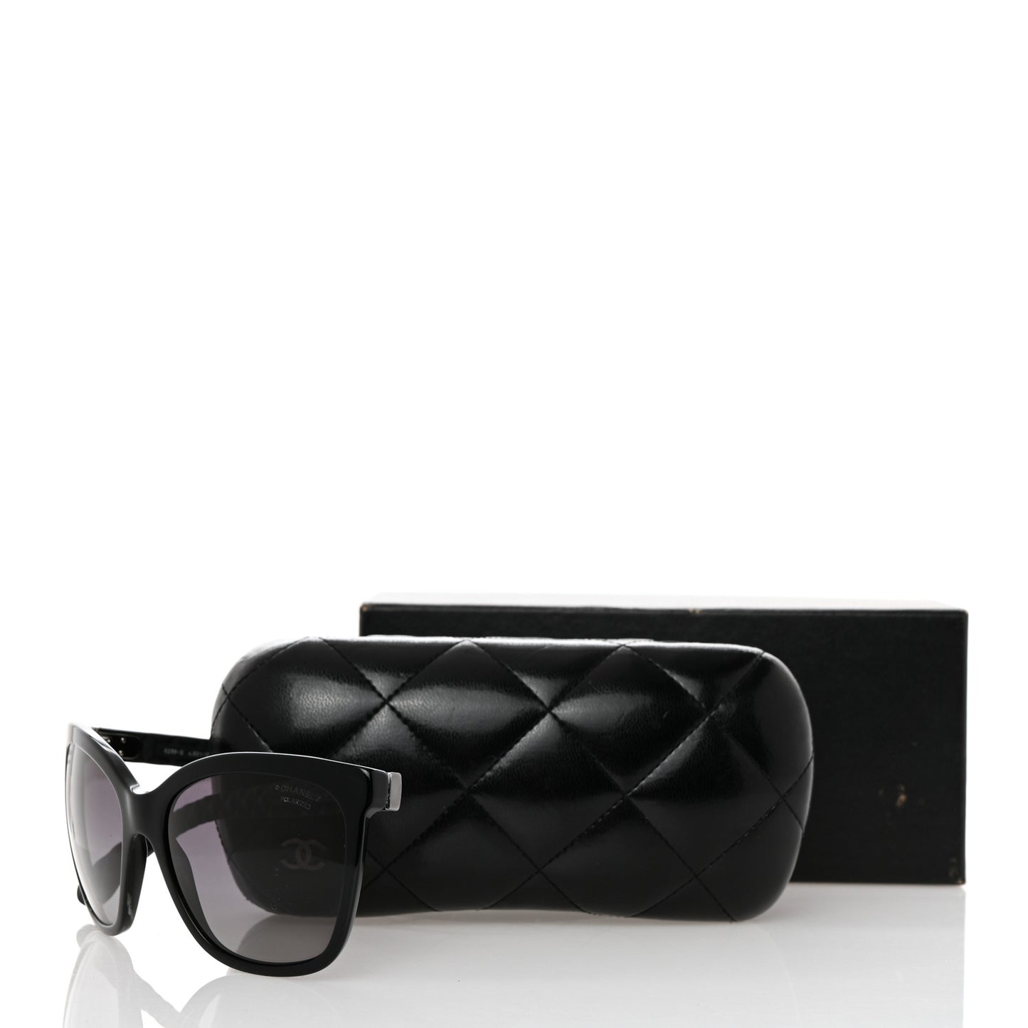 Acetate Quilted Polarized Butterfly CC Sunglasses 5288-Q Black
