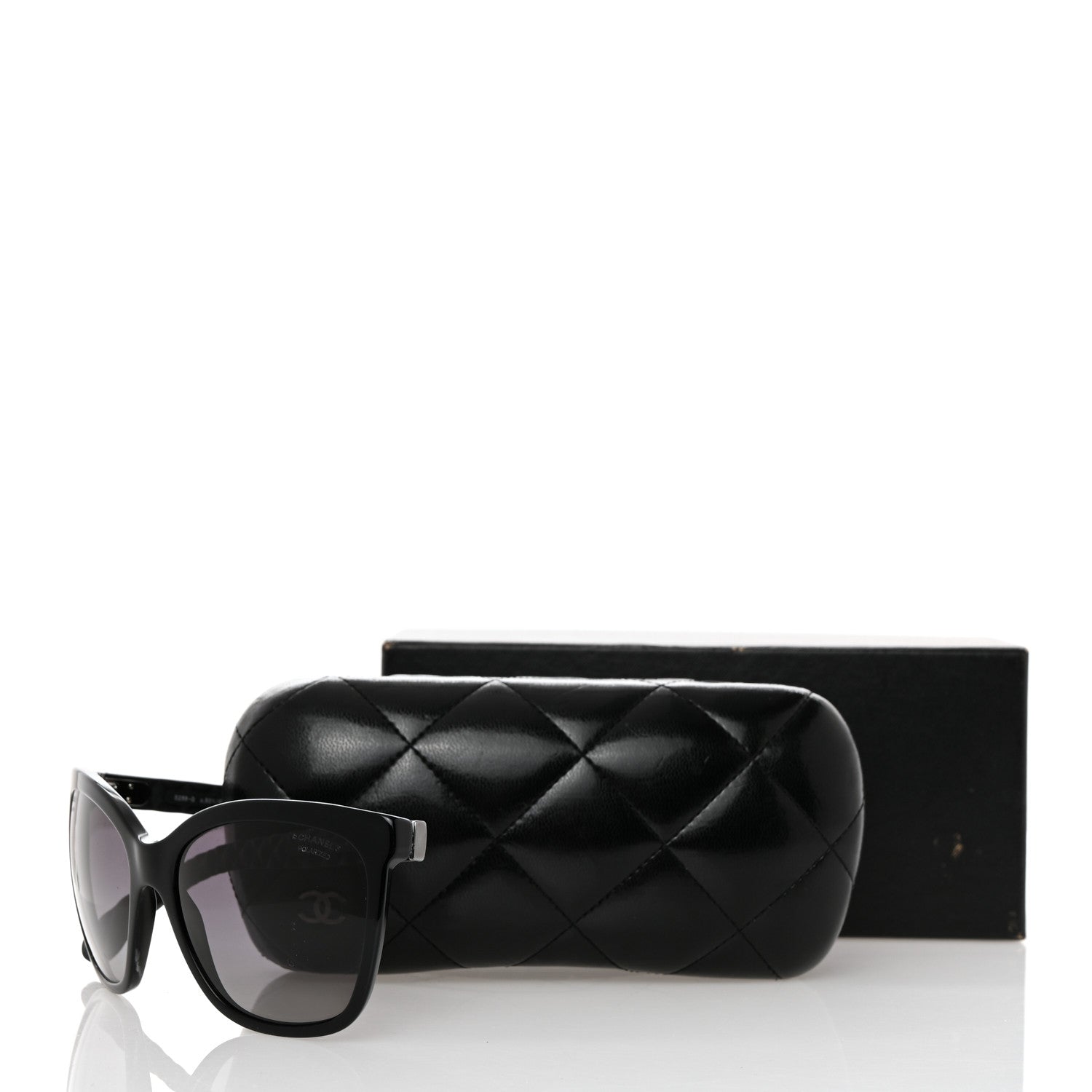 Chanel Acetate Quilted Polarized Butterfly CC Sunglasses 5288-Q Black 8 of 8