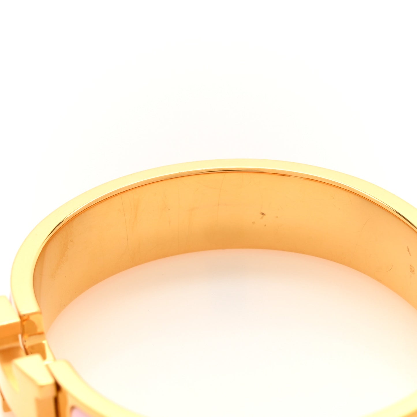 Enamel Narrow Clic Clac H Bracelet PM Rose Dragee