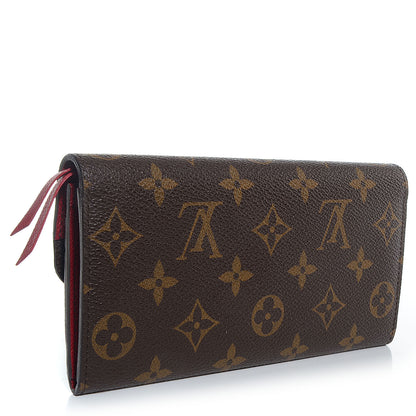 Louis Vuitton Monogram Emilie Wallet Red 3 of 7
