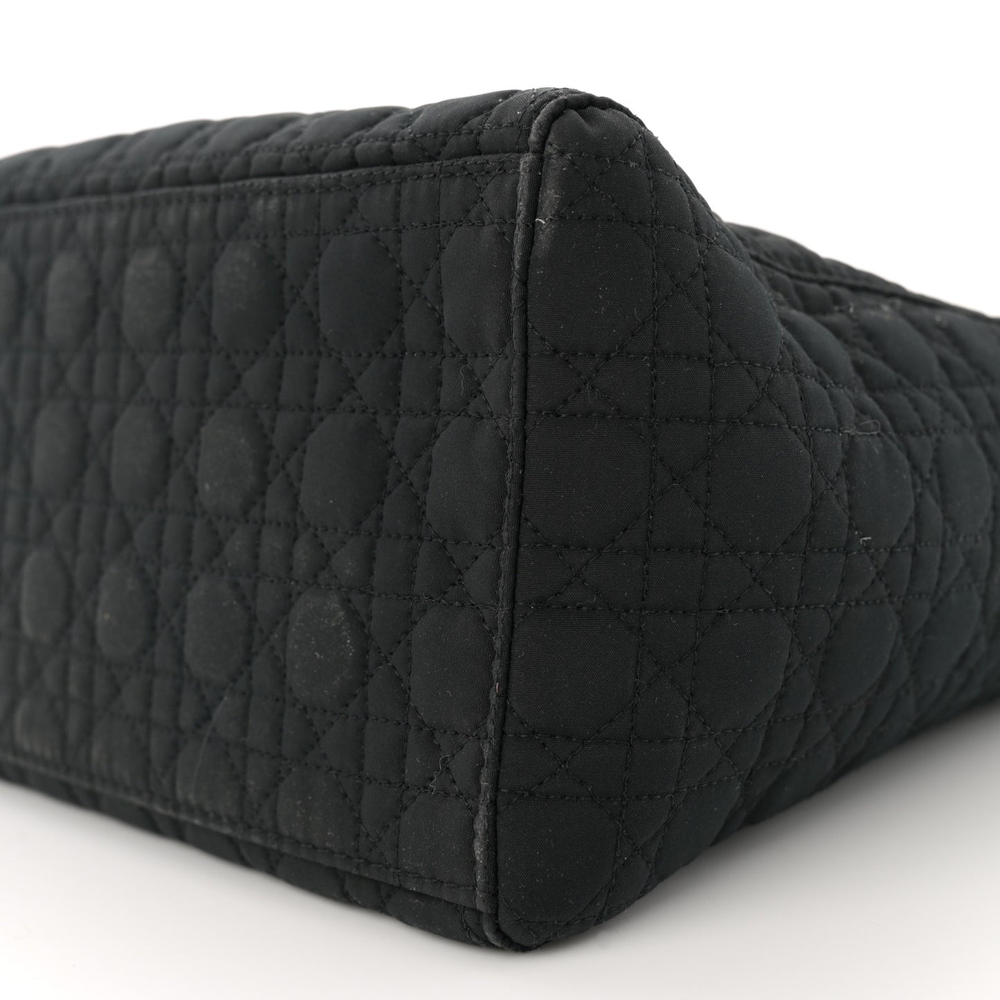 Nylon Cannage Medium Lady Dior Black