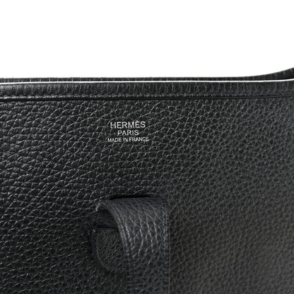 Hermes Taurillon Clemence Evelyne III PM Black 6 of 9