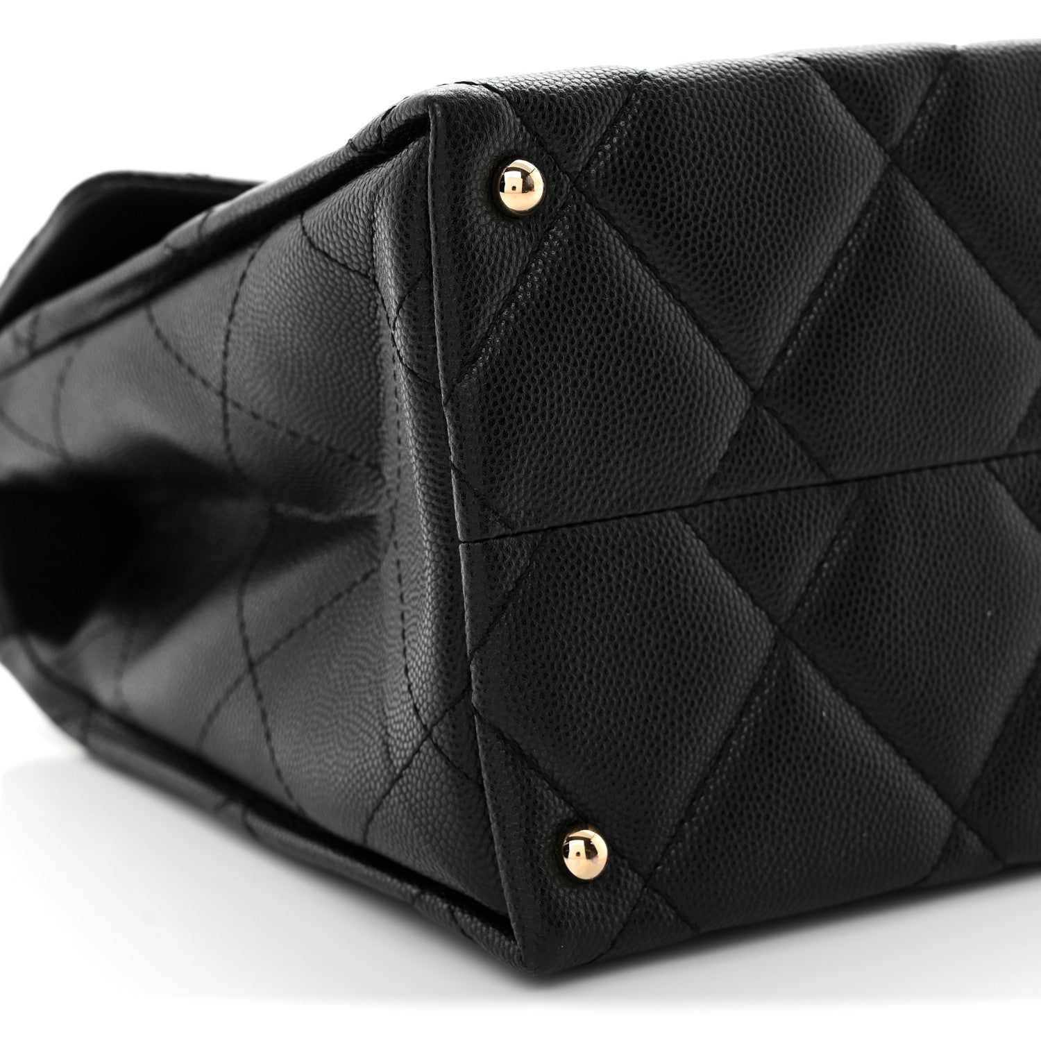 Chanel Caviar Quilted Medium Retro Twist Top Handle Flap Black 9 of 10
