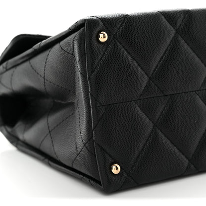 Chanel Caviar Quilted Medium Retro Twist Top Handle Flap Black 9 of 10