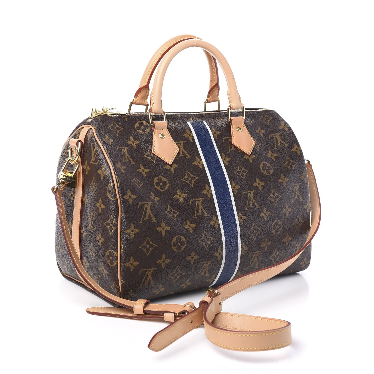 Louis Vuitton Monogram My LV Heritage Speedy Bandouliere 30 Blue Marine White 2 of 10