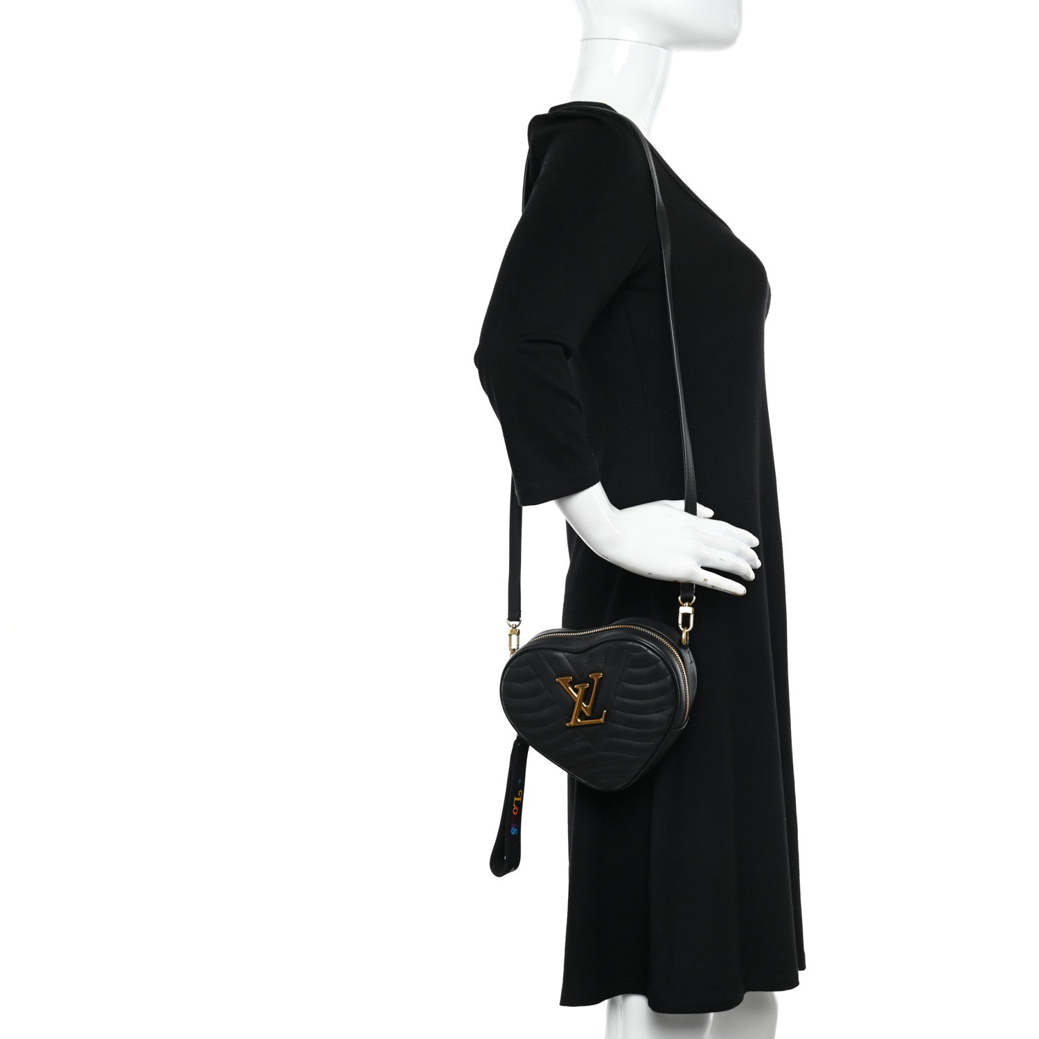 Louis Vuitton Calfskin New Wave Heart Bag Black 2 of 11