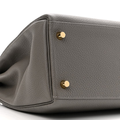 Hermes Togo Kelly Retourne 28 Gris Meyer 9 of 12