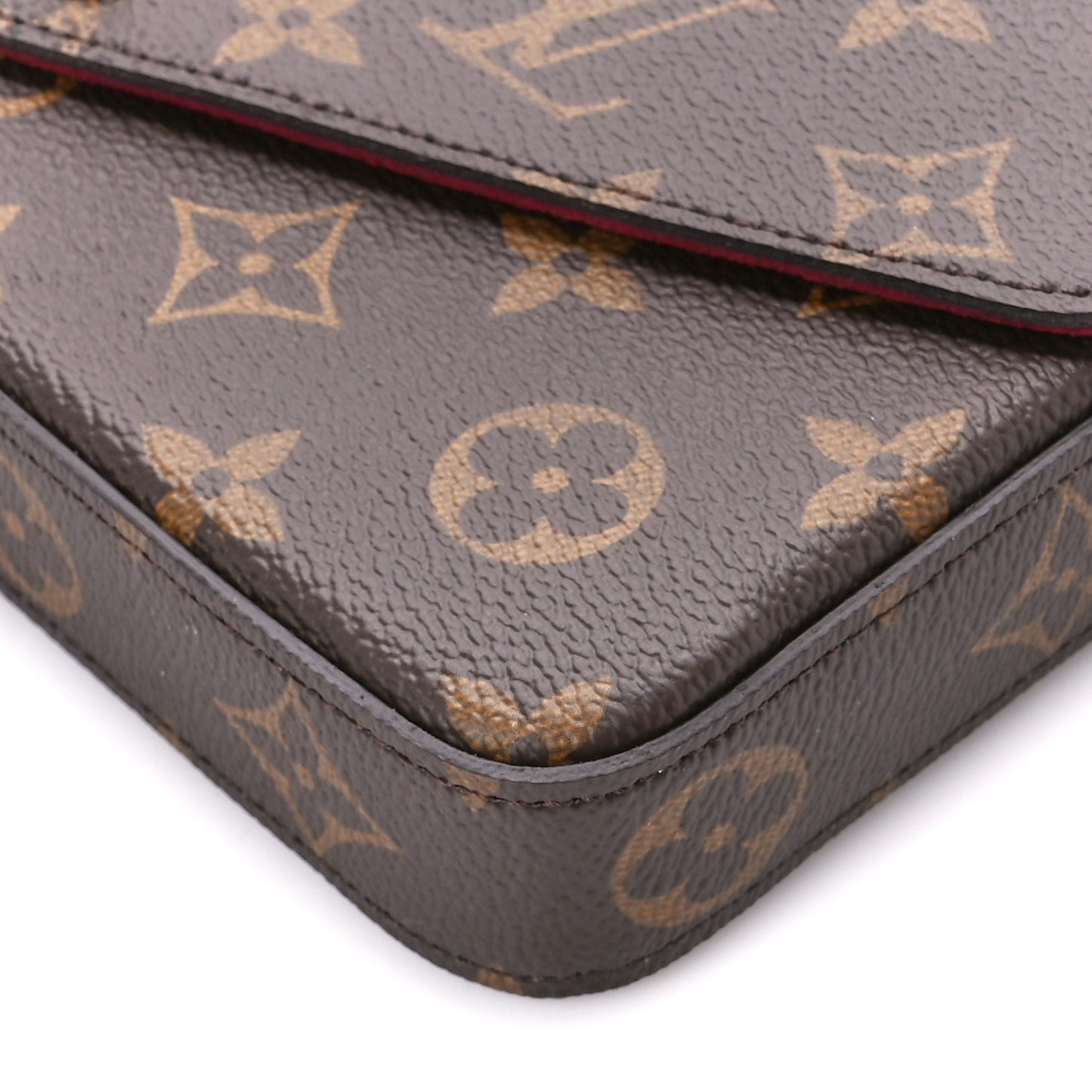 Monogram Pochette Felicie Chain Wallet Fuchsia