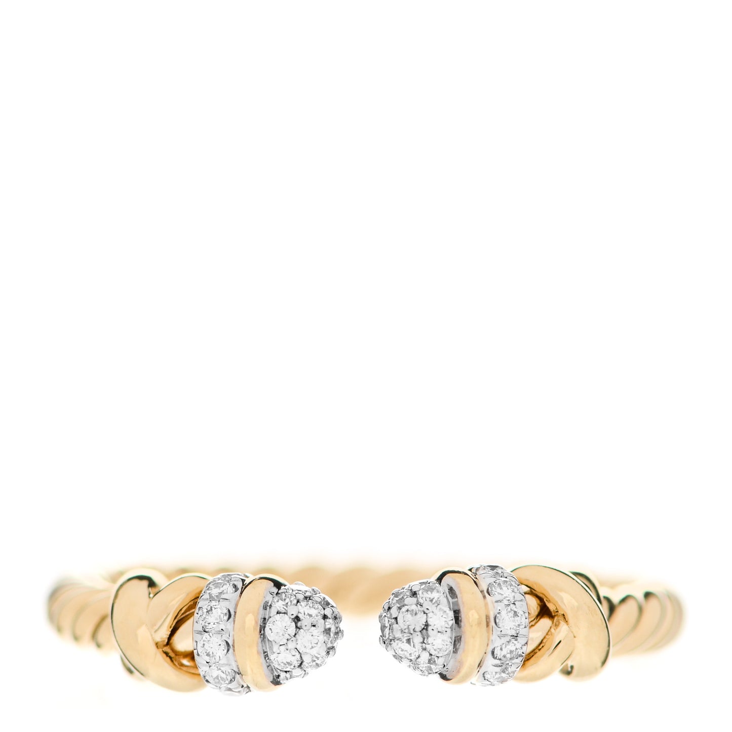18K Yellow Diamond Petite Helena Open Ring 53 6.5