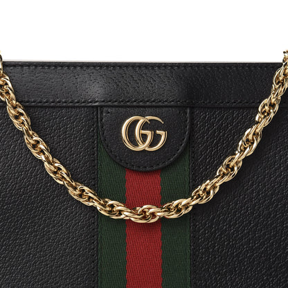 Gucci Calfskin GG Web Small Ophidia Chain Shoulder Bag Black 10 of 10