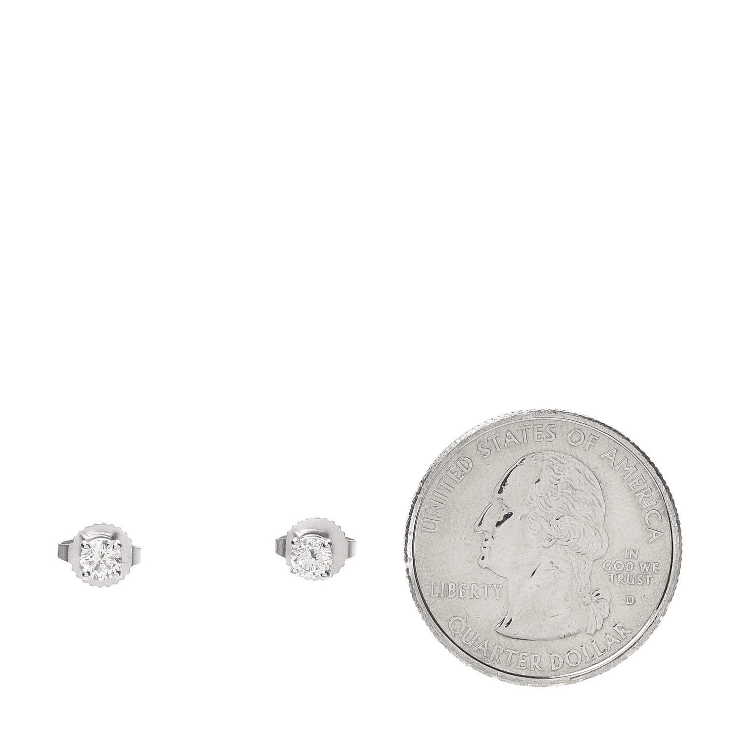 Platinum Diamond .31ctw Solitaire Earrings