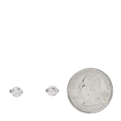 Tiffany Platinum Diamond .31ctw Solitaire Earrings 2 of 5