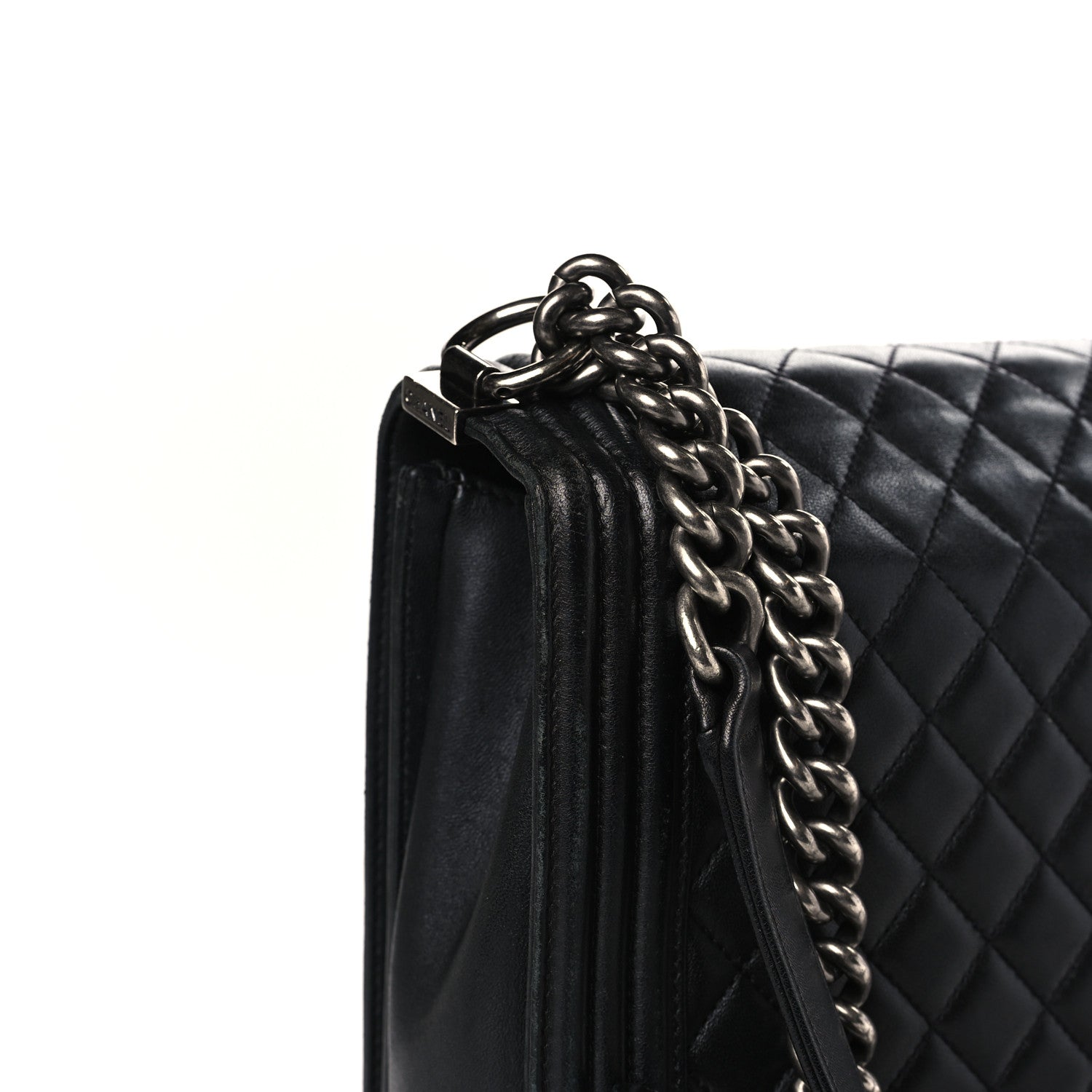 Chanel Lambskin Quilted Large Boy Flap Black 10 of 10