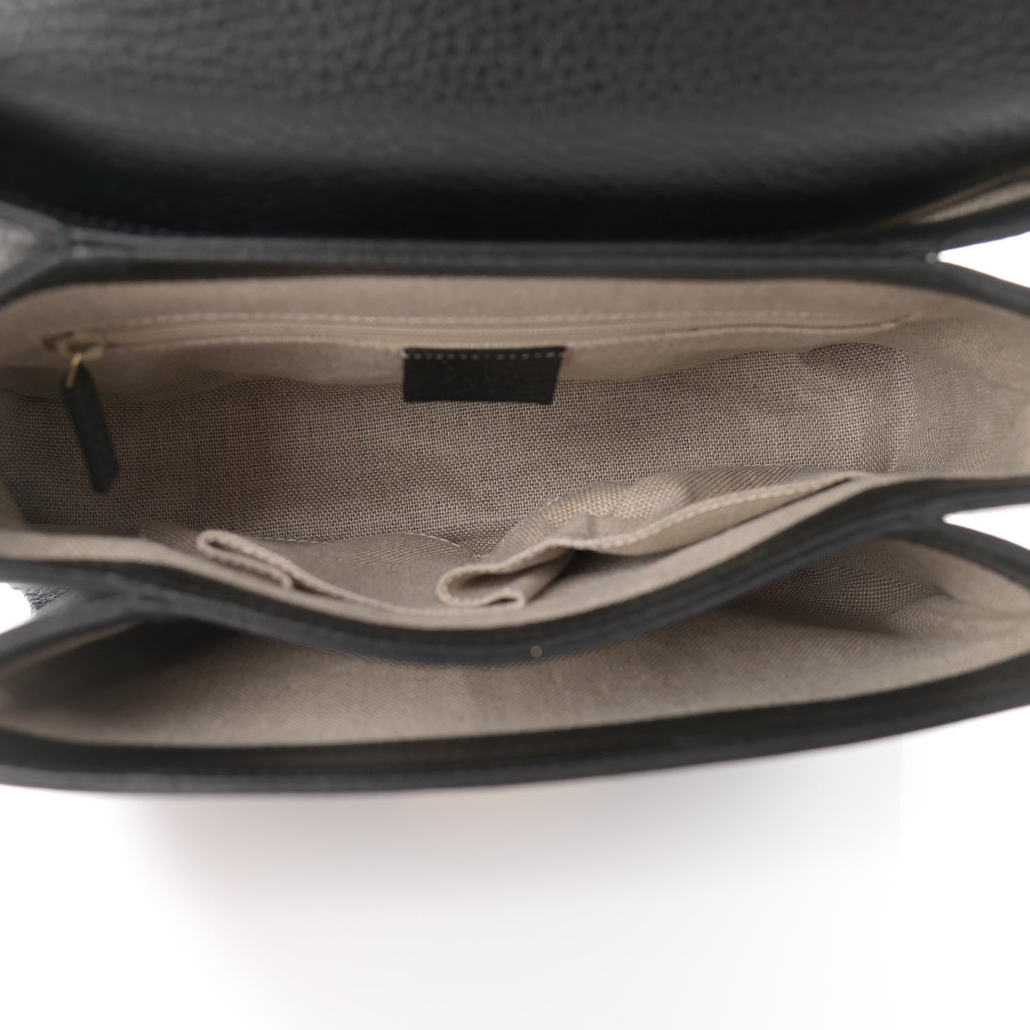 Gucci Dollar Calfskin Interlocking G Top Handle Shoulder Bag Black 5 of 10
