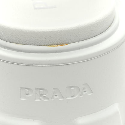 Prada Spazzolato Monolith 55mm Sandals 35 White 9 of 11