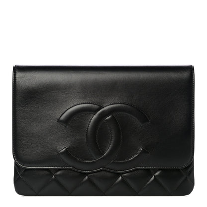 Chanel Goatskin Quilted Timeless CC Clutch Black 1 of 16