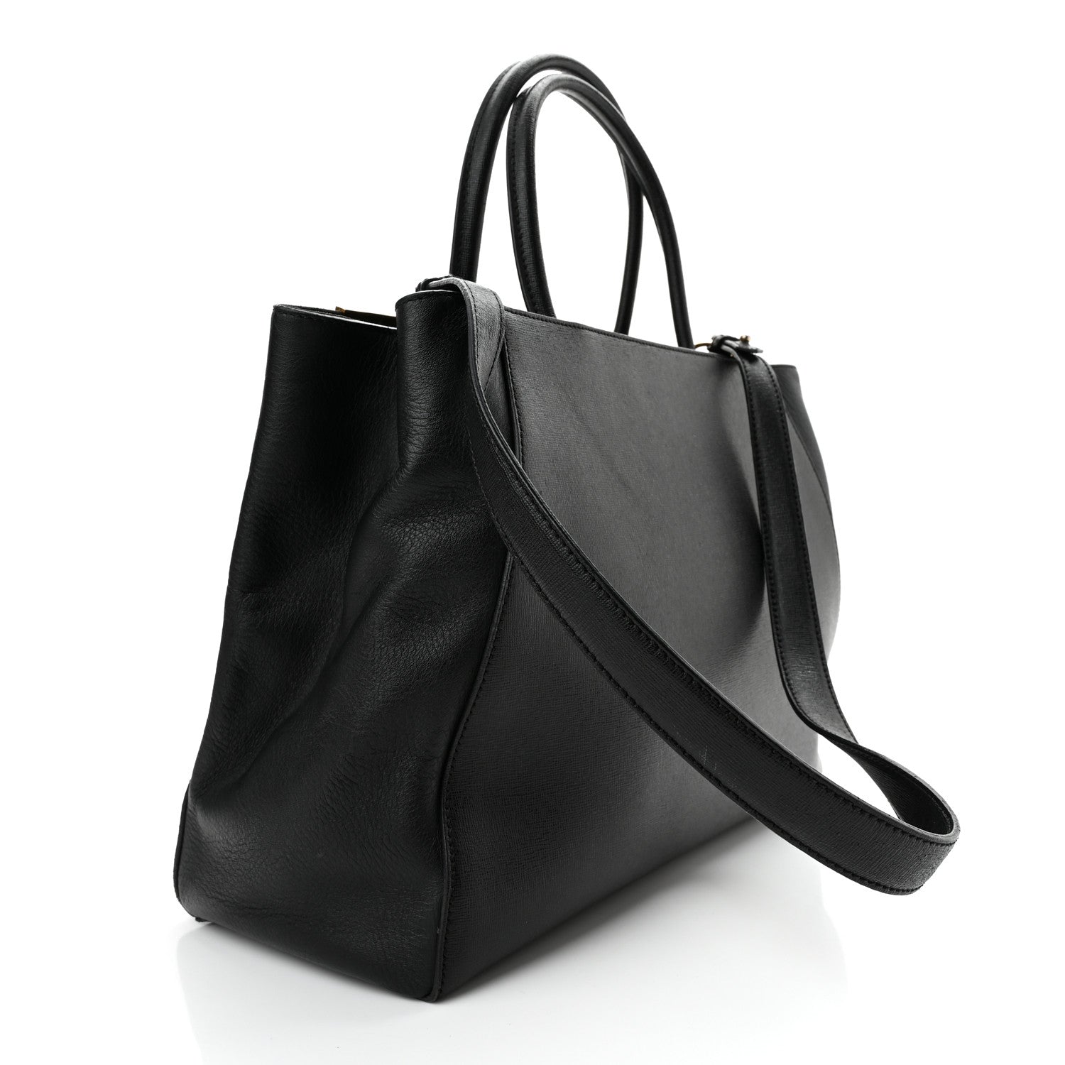 Fendi Vitello Elite Regular 2Jours Tote Black 3 of 10