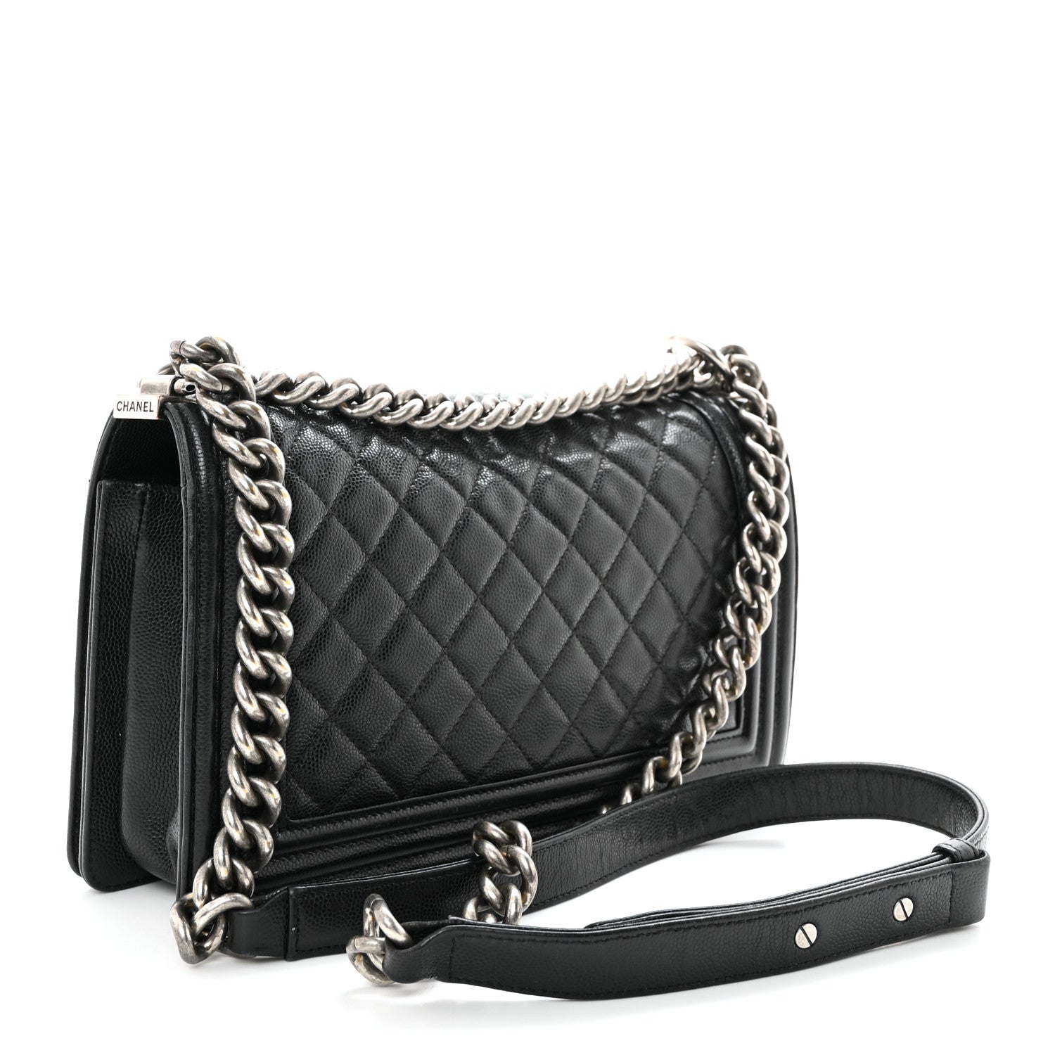 Chanel Caviar Quilted Medium Boy Flap Black 3 of 10