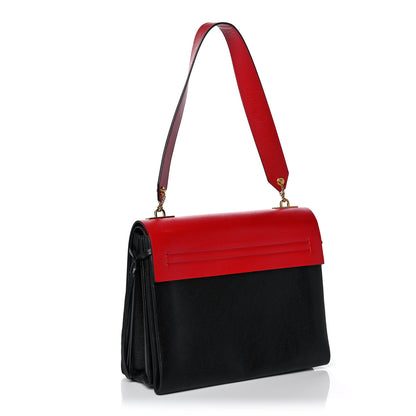 Valentino Garavani Smooth Calfskin Medium Vring Shoulder Bag Rouge Pur Cerise Black 3 of 12