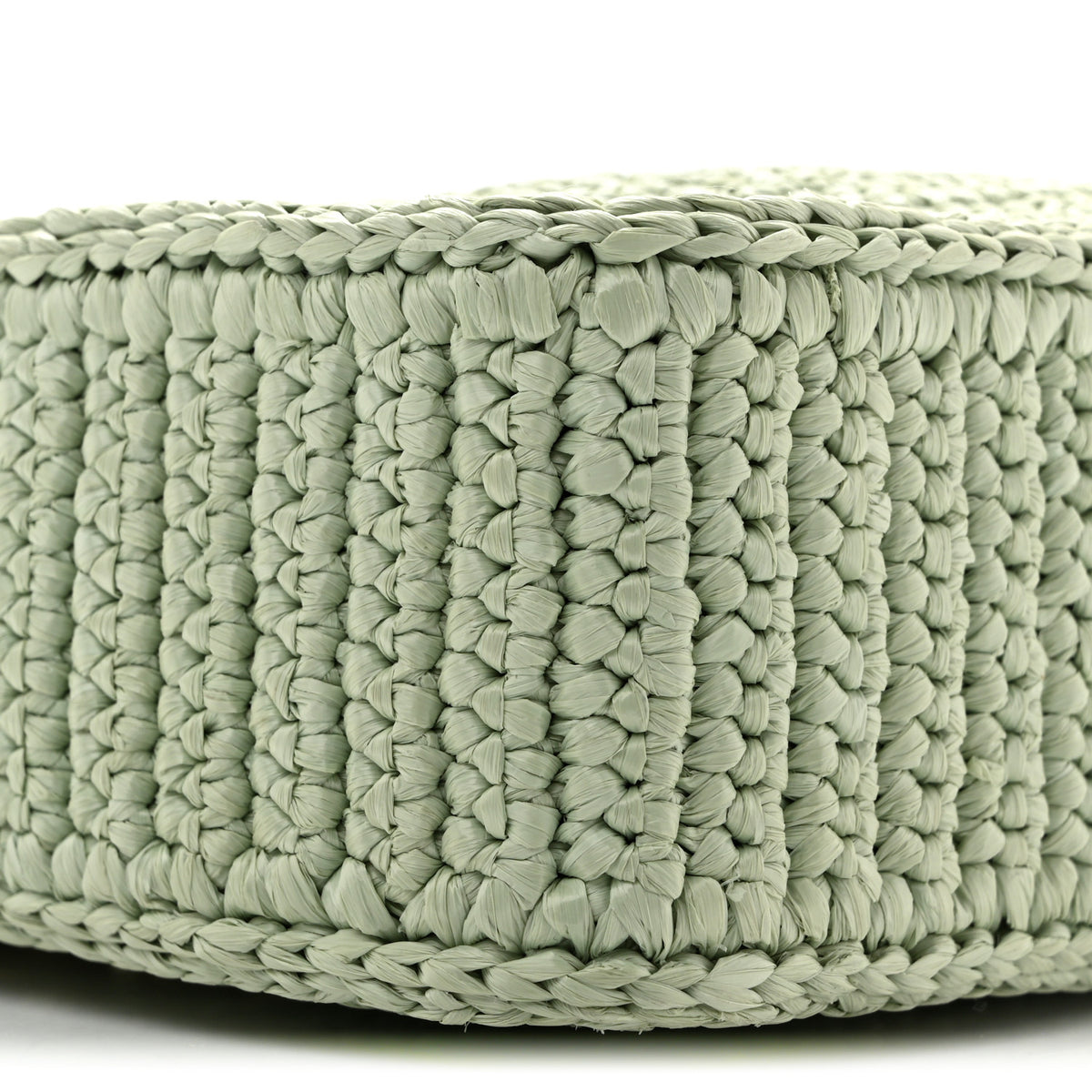 Prada Yarn Raffia Effect Crochet Re-Edition 2005 Shoulder Bag Acqua 14 of 19