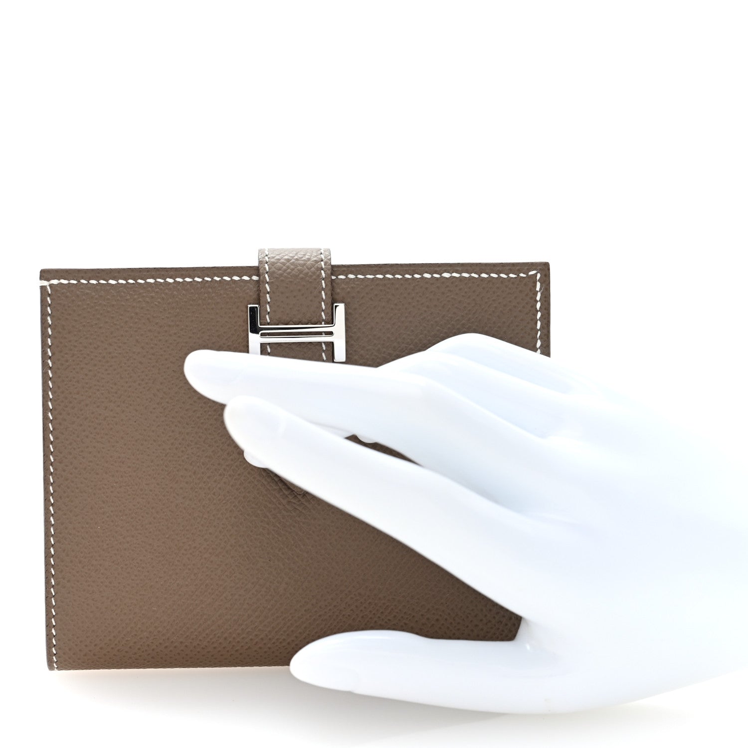 Hermes Epsom Bearn Compact Wallet Etoupe 2 of 7
