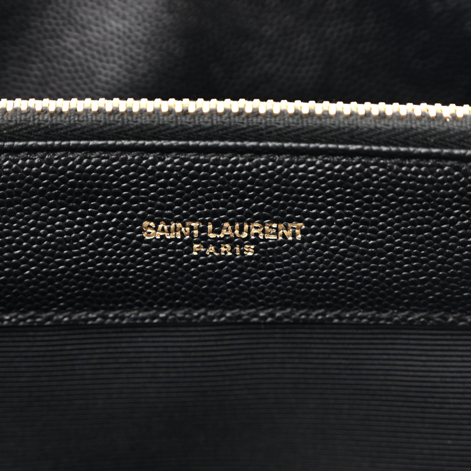 Saint Laurent Grain De Poudre Matelasse Chevron Monogram Shopping Bag Black 8 of 12