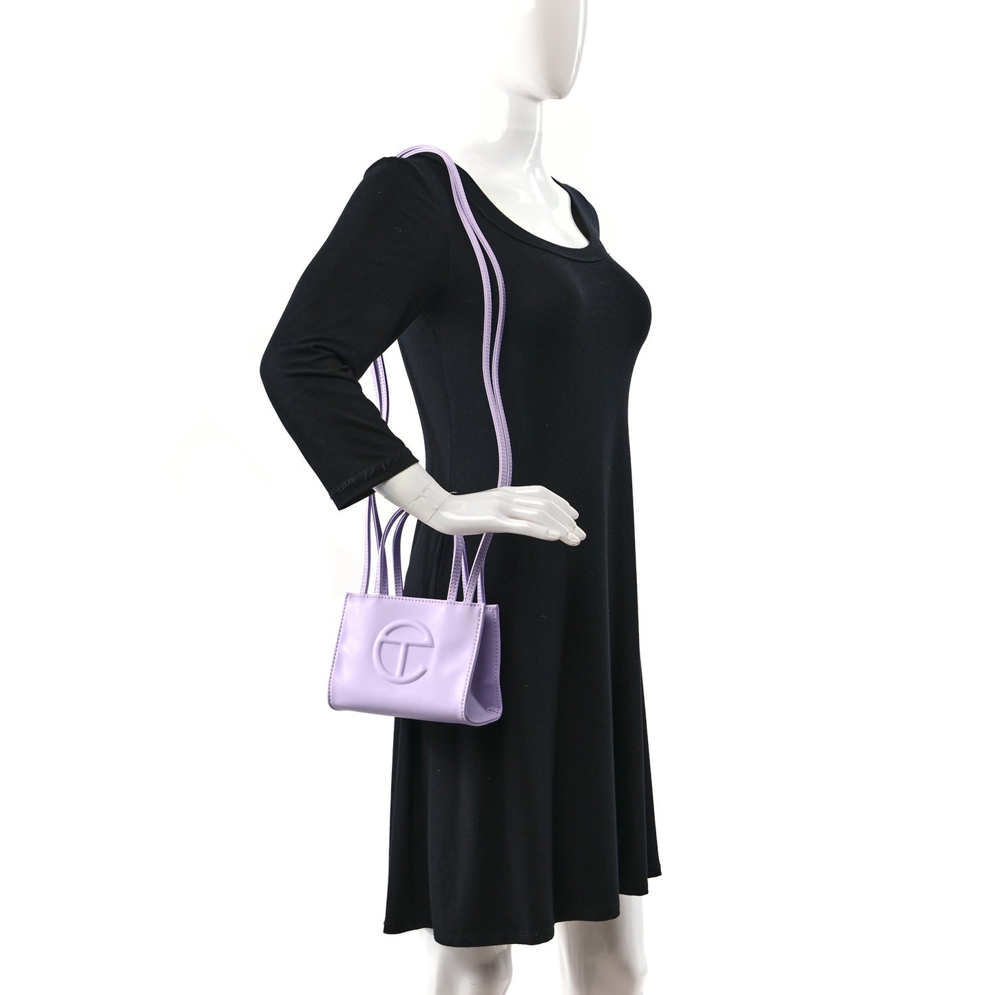 Vegan Leather Small Shopping Bag Lavender