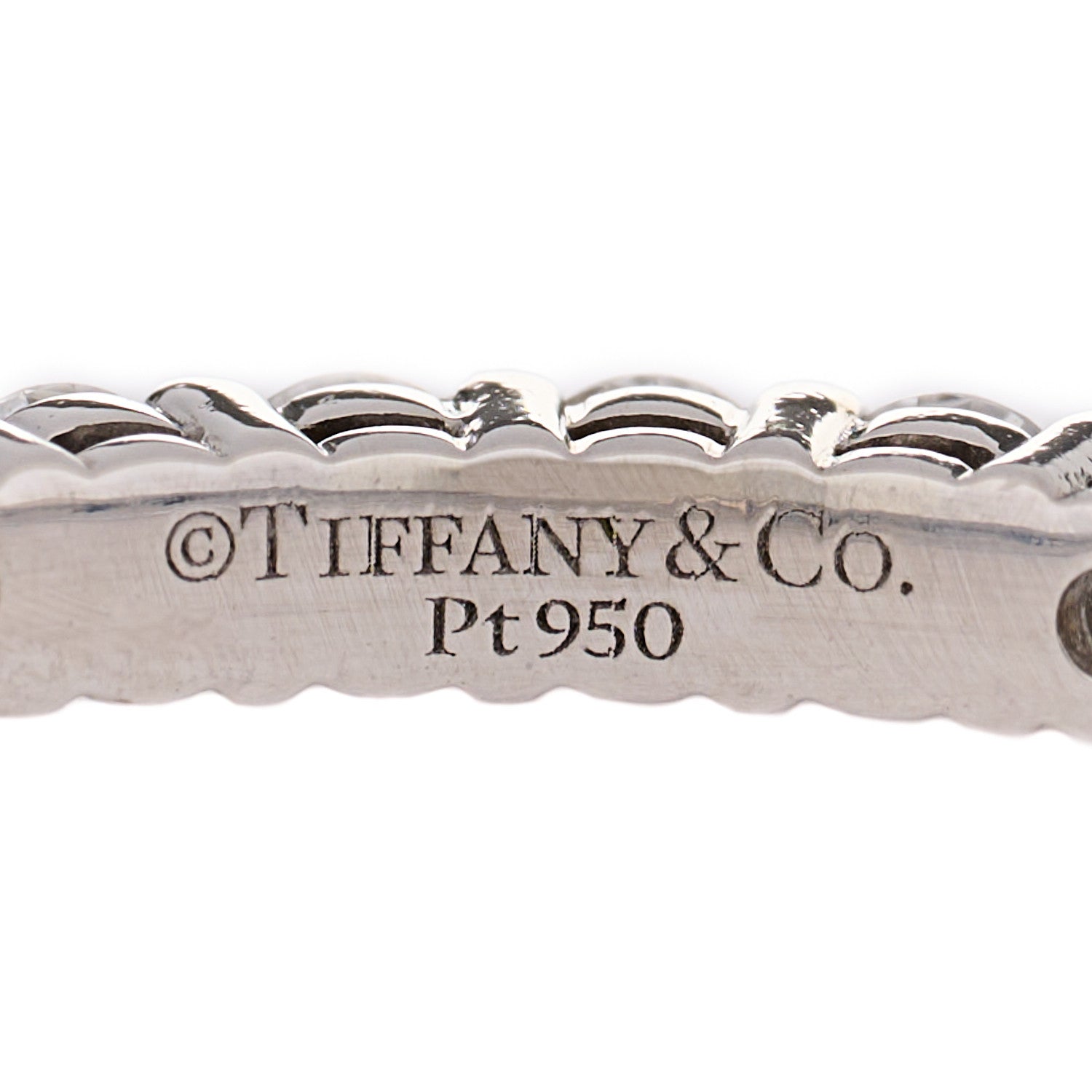 Tiffany Platinum Diamond 2.2mm Full Circle Forever Band Ring 49 5 4 of 5