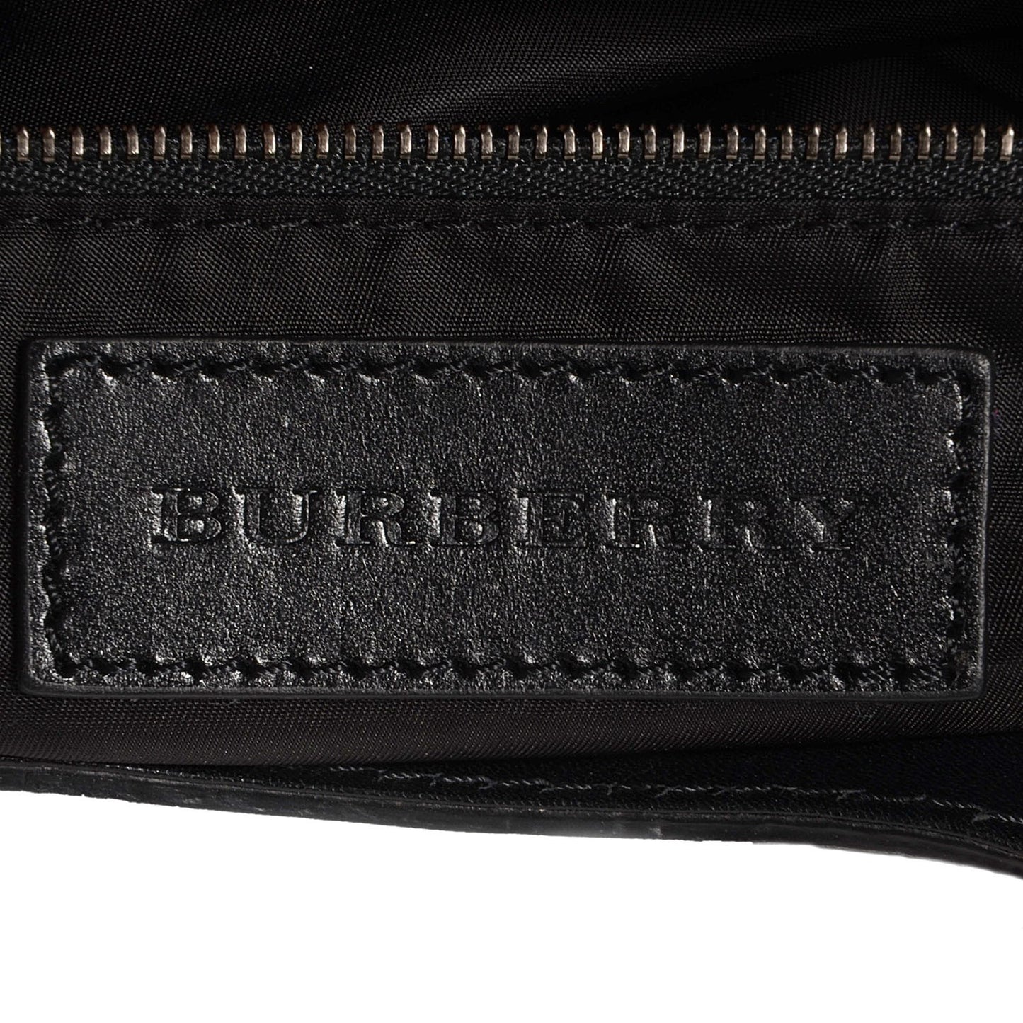 Nylon Beat Check Studded Hobo Black