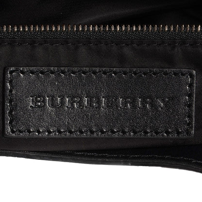Burberry Nylon Beat Check Studded Hobo Black 6 of 9