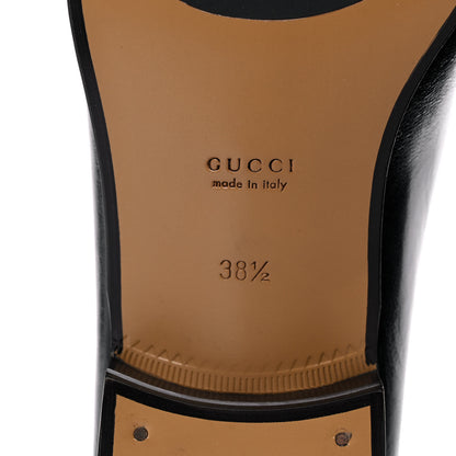 Gucci Goatskin Womens Horsebit Mid-Heel Loafers 38.5 Black 6 of 11